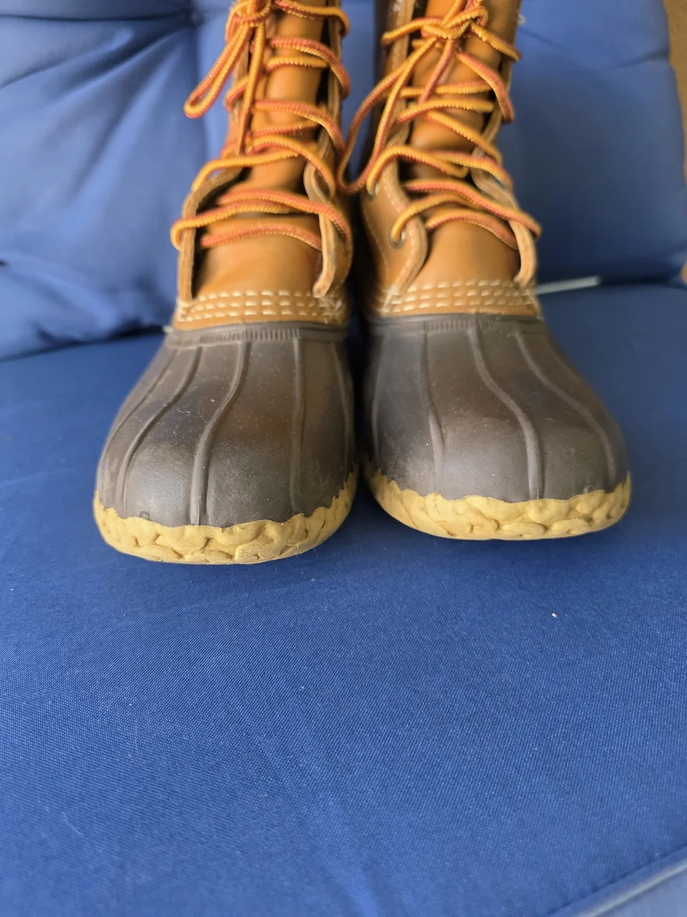L.L. Bean Bean Boots Women's 8 Brown Leather Waterproof Duck Boots USA Made